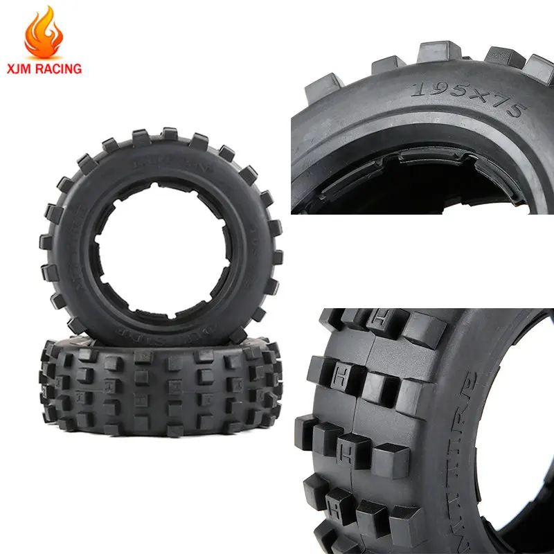 thumbnail image 2 of Knobby Digger Tires For 1/5 Scale RC Cars - Front & Rear Set For HPI Baja, Losi 5ive T, DBXL 2 of 13