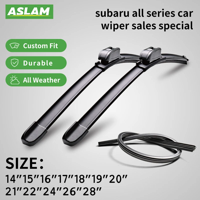 

ASLAM Wiper Front Windscreen Windscreen Accessories Window Rain Brushes Double Layer Soft Rubbe Easy to Install for Subaru