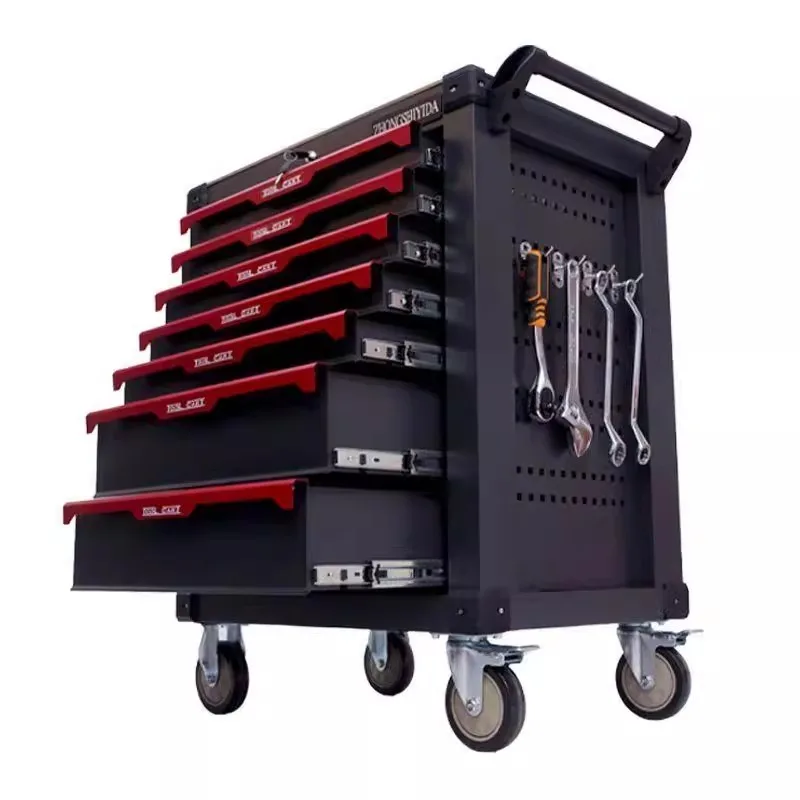 Auto Bench Tool Cabinet Complete Accessories Divider Organizer Metal Garage Modular Trolley Tool Cabinet Drawer Tool Arrangement 6