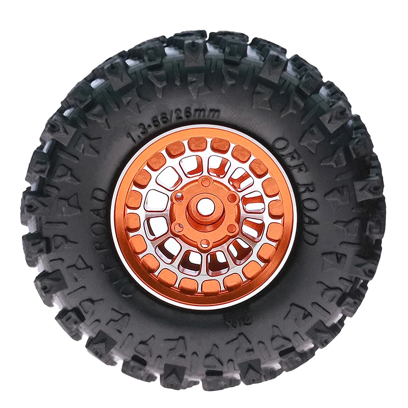 Ruote Beadlock In Alluminio Cromate 2,5 Cm Per SCX24 TRX4M – 4 Pezzi, Offset Negativo - 2