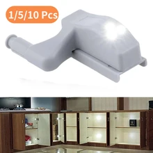 

10pcs LED Inner Hinge Lamp Under Cabinet Lights Universal Wardrobe Cupboard Sensor Lights for Bedroom Kitchen Closet Night Lamp