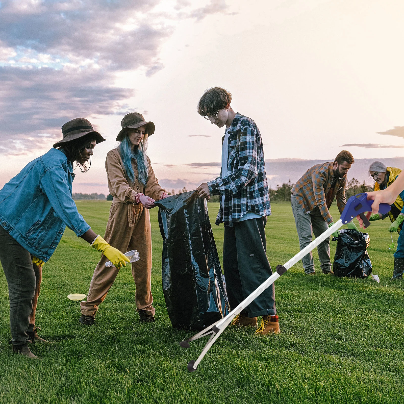 Pieghevole Pick Up Raggiungere Artiglio-Reacher Grabber Ventosa Grip Heavy Duty Mobility Aid Pick Up Tool