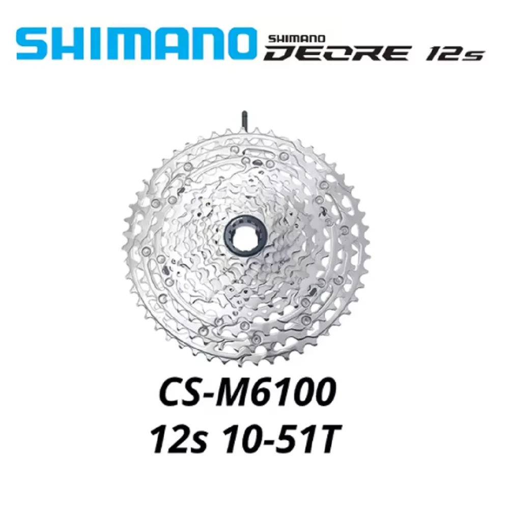 Bicycle Cassette SHIMANO Deore M6100 12 Speed Mountain Bike Flywheel 12V Variable 12S 10-51T Micro Spline