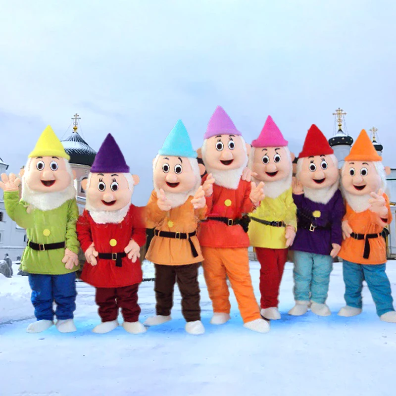 Cosplay Seven Dwarfs Mascot Costume Anime Cartoon Doll Fancy Dress ...