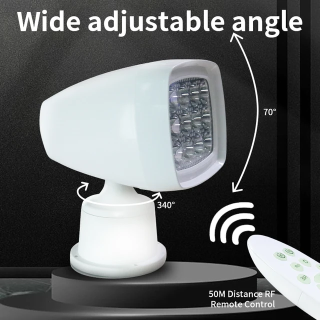 12V 24 V Searchlight 12*5W Led Távirányító Tengeri Jacht Hajó Utánfutó Keresési Spot Lámpa