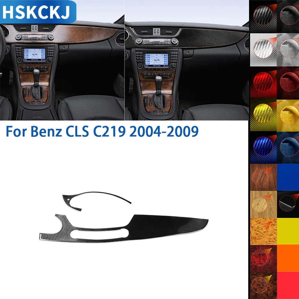 for-mercedes-benz-cls-c219-2004-2009-accessories-carbon-fiber-car-interior-front-passenger-dashboard-trim-sticker-decoration
