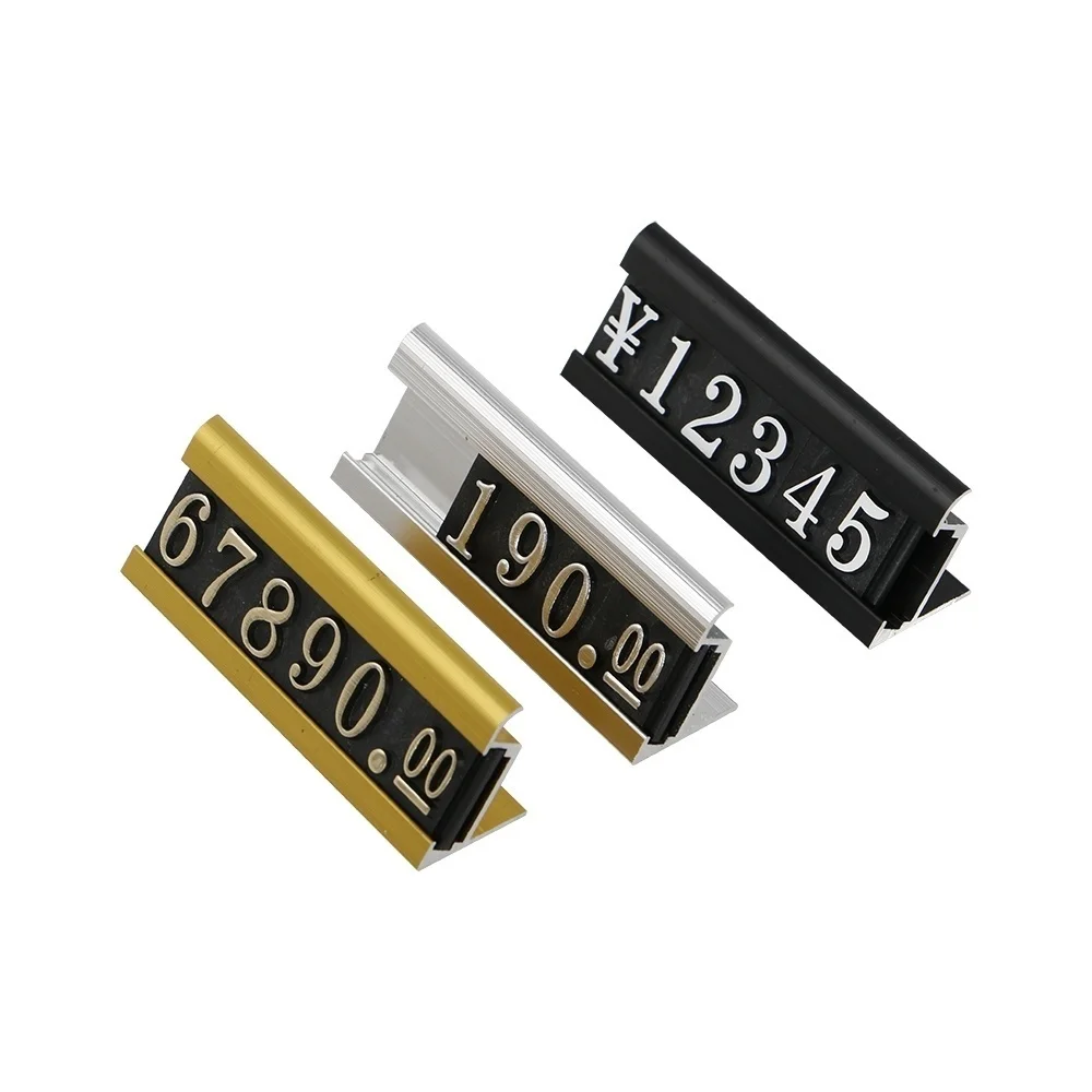 9x17mm L Wooden Price Tag Adjustable Counter Stand Label Metal Sale Price Display Stand