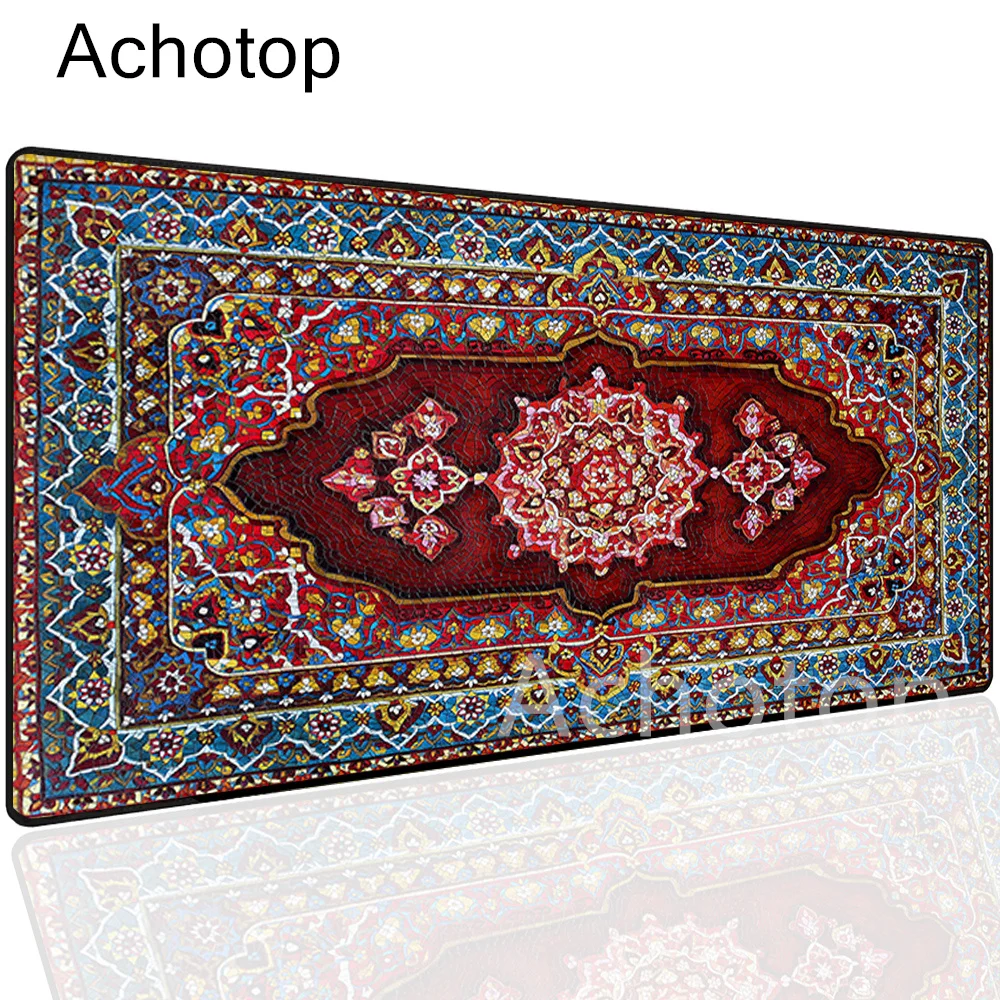 Persian Carpet Mysterious Retro Mouse Pad Pc Gamer Mousepad Rubber Mouse Mat Gaming Speed Keyboard Pads Office Rubber Desk Mat