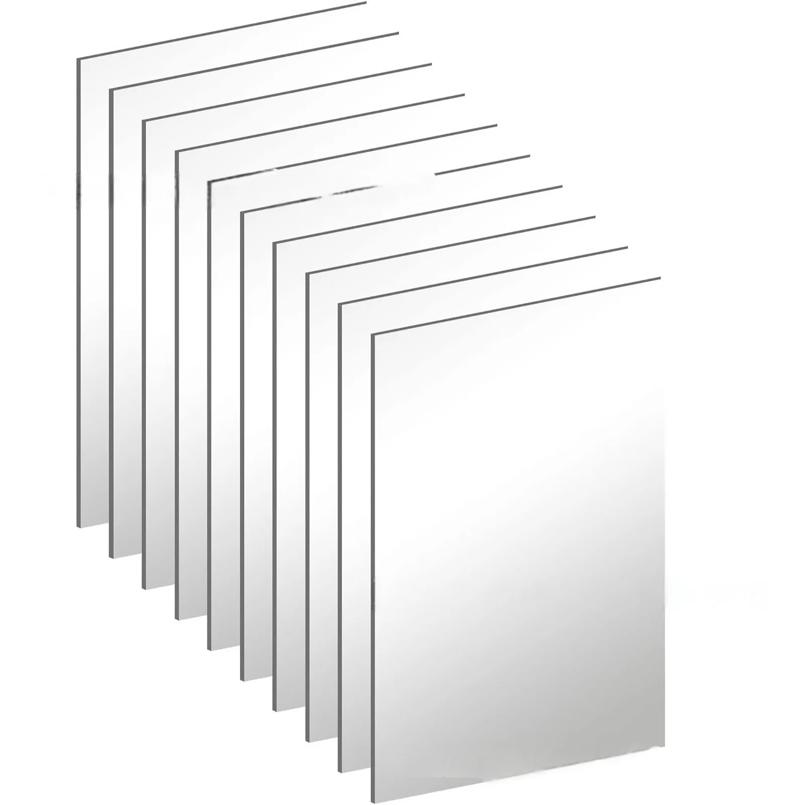 10/20pcs 15/20cm 3D Self-Adhesive Mirror Wall Stickers 2mm Thick Flexible DIY Art Acrylic Stickers for Living Room Decoration