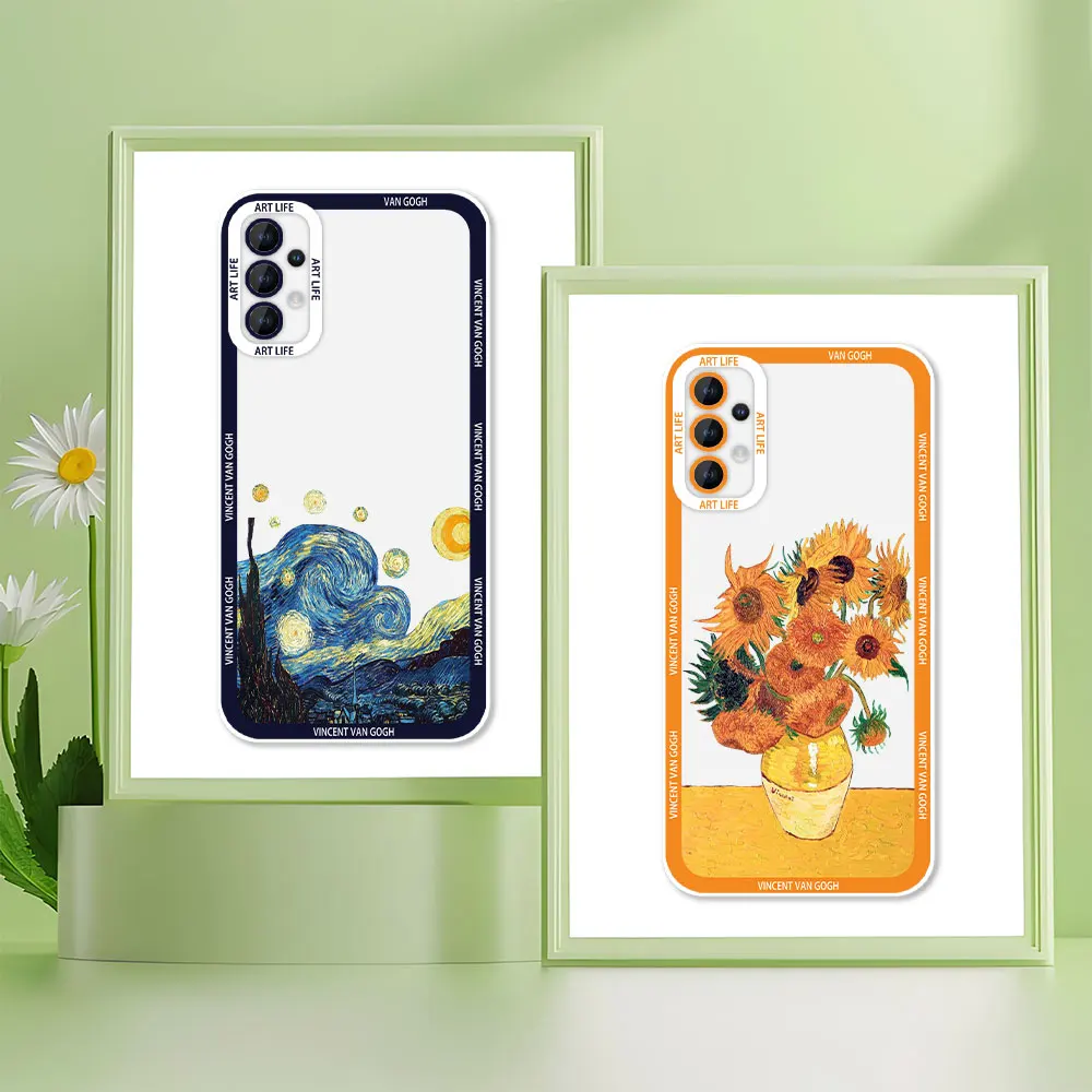 

Van Gogh Sunflowers The Starry Night Case For Samsung A73 A72 A71 A53 A52 A51 A50 A42 A33 A32 A31 A30 A23 A22 A21S A13 A12 Cover