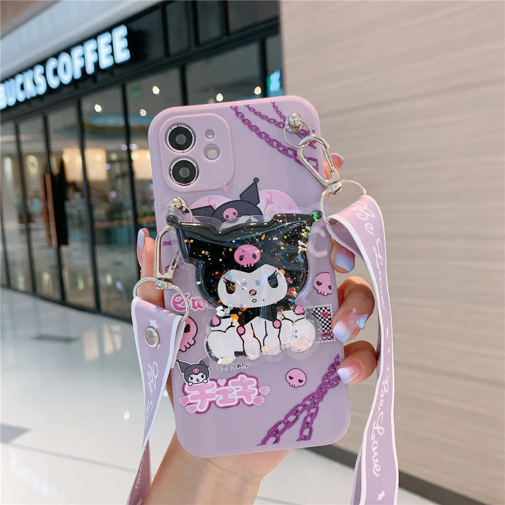 case for iphone 13 pro max Sanrio Kuromi 3D Cartoon Phone Cases For iPhone 13 12 11 Pro Max Mini XR XS MAX 8 X 7 SE For Girls Anti-drop Soft Silicone Cover 13 pro max case