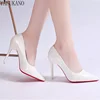 White Black Sexy Stiletto High Heels Classic Womens Pumps 6cm/10cm Party Wedding Shoes Fashion Pointed Toe Red Sole Single Shoes 5
