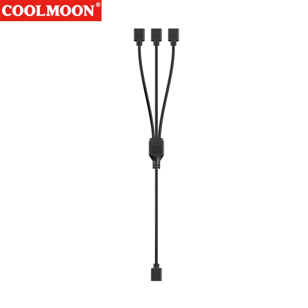 ARGB Splitter 5V 3PIN Connector 1 To 2/3/4 Motherboard Extension Cable Synchronization Tensile Resistant for PC Light Strip Fans