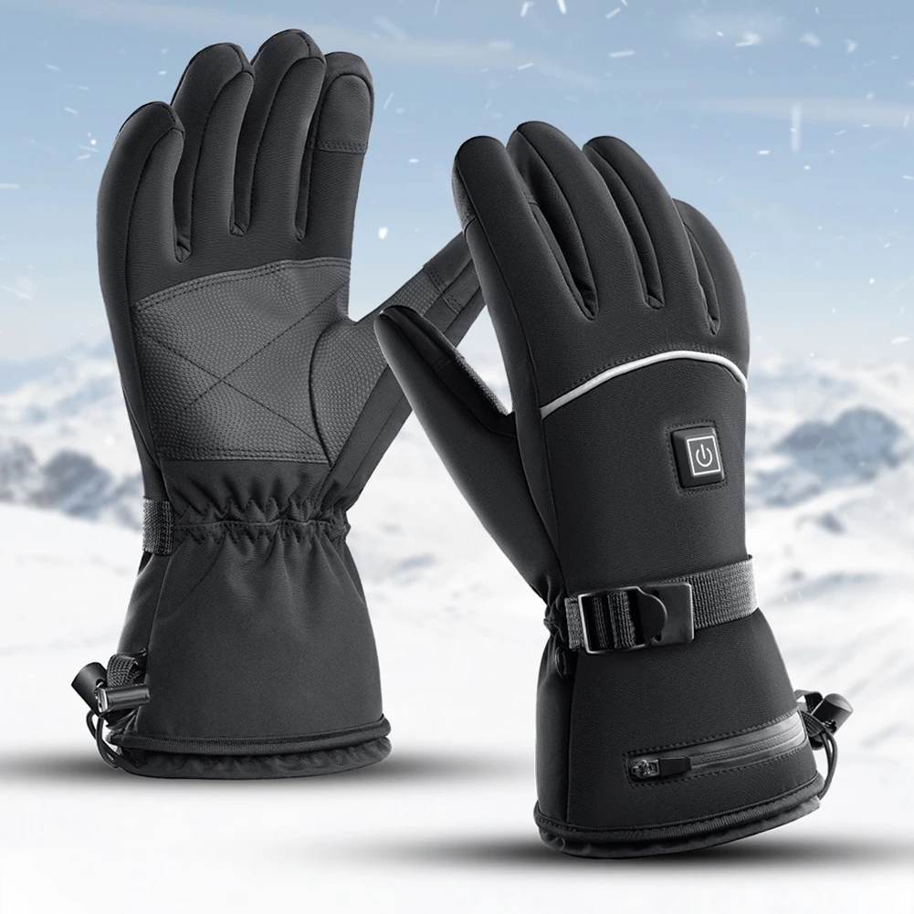 Touch Screen Warm Heated Gloves Battery Powered Electric Heated Gloves Hand Warmer Cold-Proof for Climbing Hiking Cycling