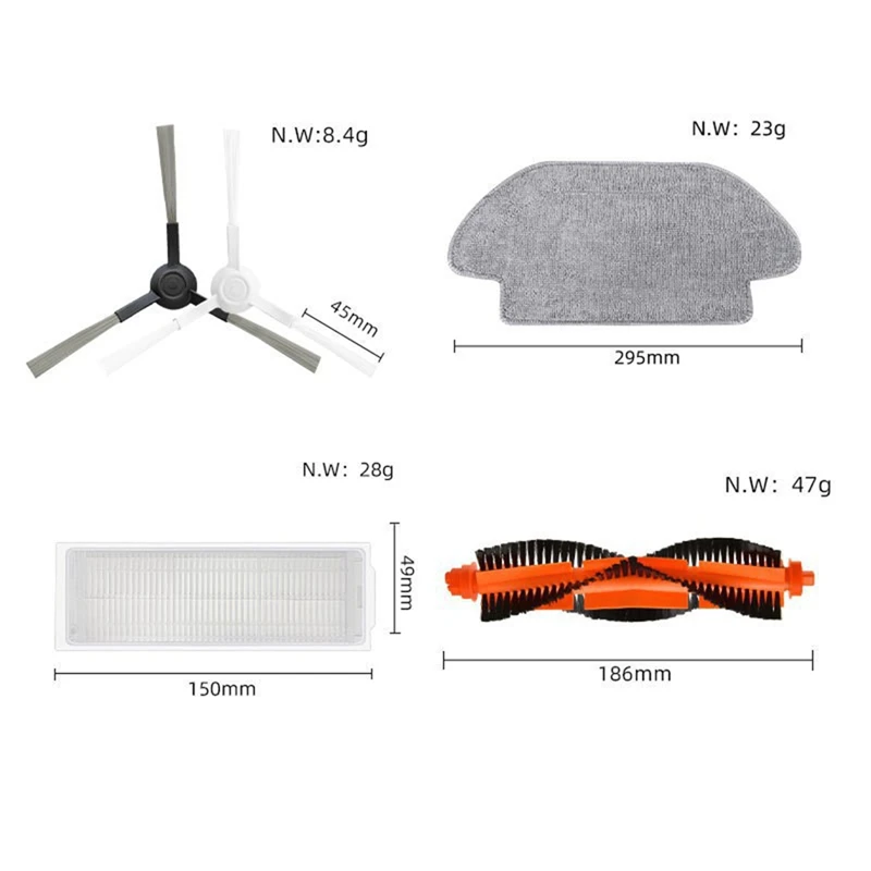 Suitable For Xiaomi Sweeper And Mop 3C Accessories STYTJ02YM Sweeper Replacement Kit Replacement Supplies