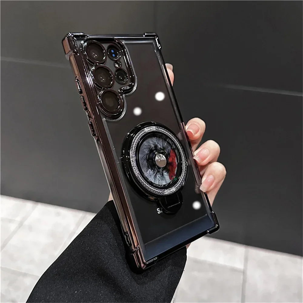 Shockproof Airbags Armor Magnetic Transparent Phone Case