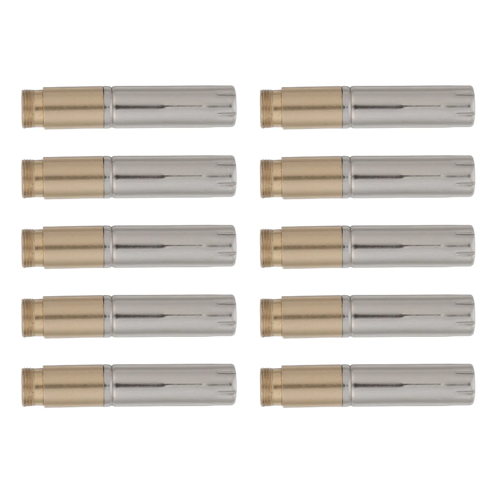 10Pcs 볼펜 코어 외부 스레드 금속 교체 부품 7.3mm 부드러운 쓰기 사무실 학습 펜 메커니즘 예비 액세서리
