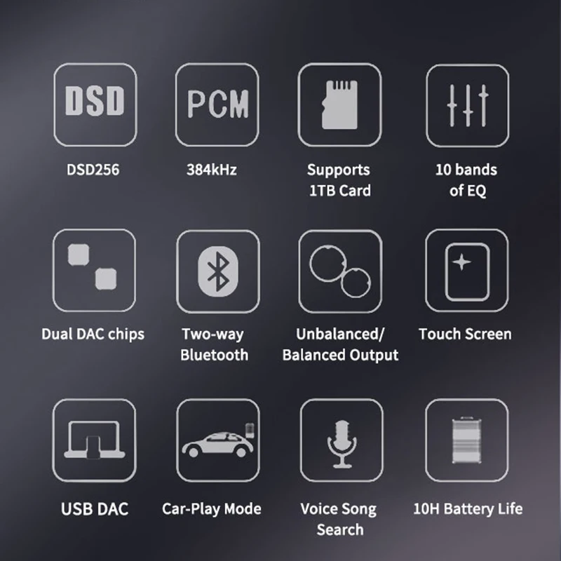 XDUOO X5 HIFI music Player portable Hi-Res lossless DSD256 PCM384kHz Bluetooth Touch Screen Adjustable EQ USB DAC X34005