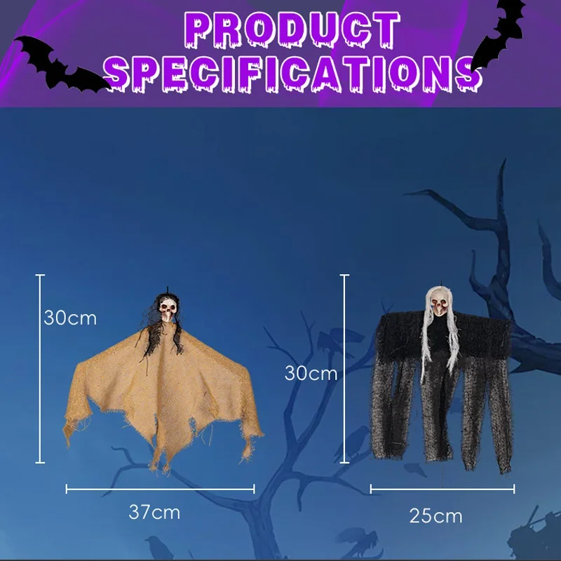 Halloween Horror Skeleton Hanging Ghost Demon Outdoor Haunted House Scary Hanging Props Halloween Party Decora ﻿