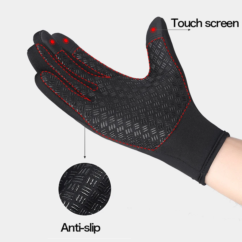 Fashion Winter Gloves For Men Women Warm Waterproof Cycl Glove Anti-Slip Touch Screen Gloves Outdoor Sporting Running Glove New