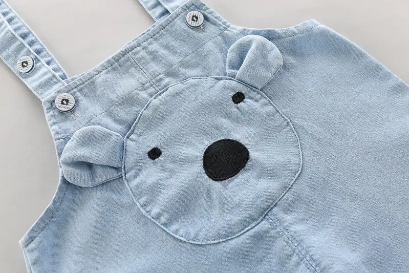 Baby clothes boys and girls 0-4 years old summer short-sleeved overalls set cotton cartoon cute overalls baby two-piece suit baby knitted clothing set