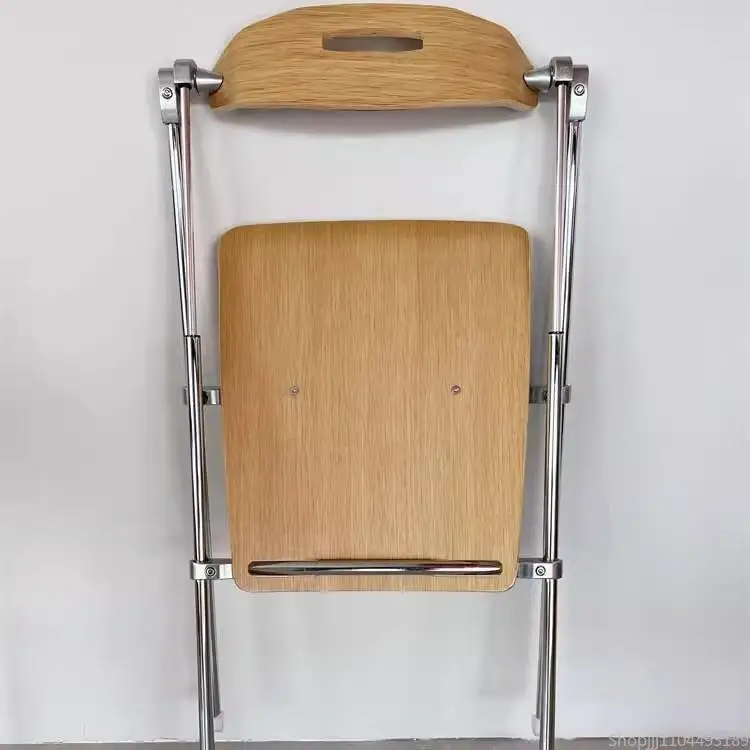 Scandi Fold Chair-Retro-Modern Collapsible Seat for Coffee Shops, Insta-Worthy Compact Dining Solution