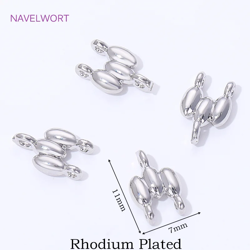 11 mm * 7 mm 18K vergoldete Messing-2-reihige Verbinder für die Herstellung von Armbändern, Verbinder für Schmuck, DIY-Halsketten-Herstellungszubehör – Detail 26