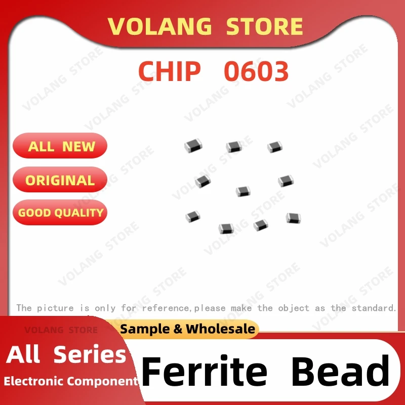 100Pcs 0603 Multila Chip Ferrite Beads 100MHZ 0R 5R 7R 9R 10R 11R 15R 17R 19R 20R 1608 22R 25R 26R 30R 31R 32OHM 33R 40R 47R 50R