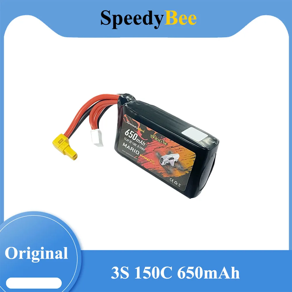 Аккумулятор SpeedyBee Mario Mini25 3S 150C, 650 мАч для FPV гонок вольным стилем, запчасти «сделай сам», совместные бренды