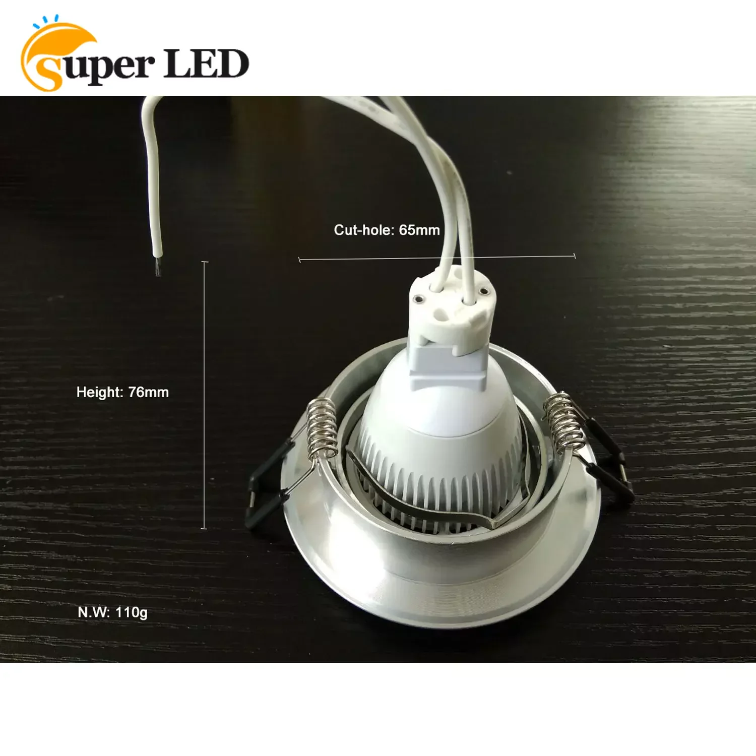 LED Eyeball Fitting Casing Sliver/Chrome/Golden Downlight Housing Light Fixture GU10 MR16 LED Bulb 6W Spot/Eyeball Frame