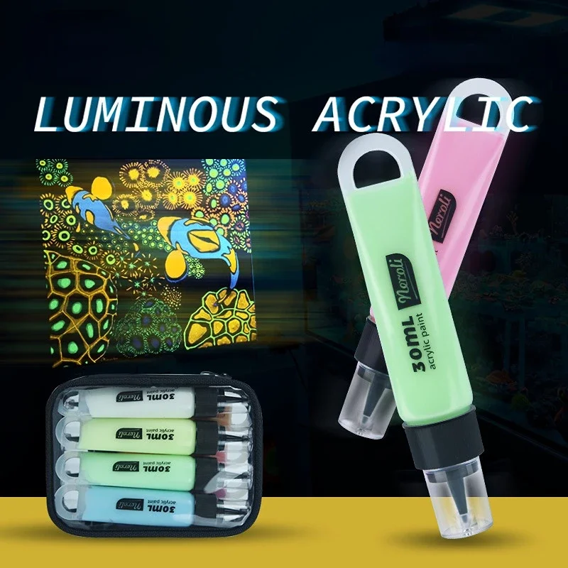 30MLLuminousAcrylicPaintPenStudentHandpaintedClothesShoes