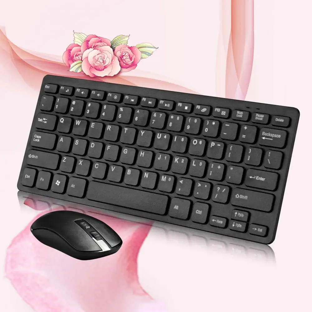 Simple Plug Play Keyboard Mouse Set Quick Response Comfortable Typing