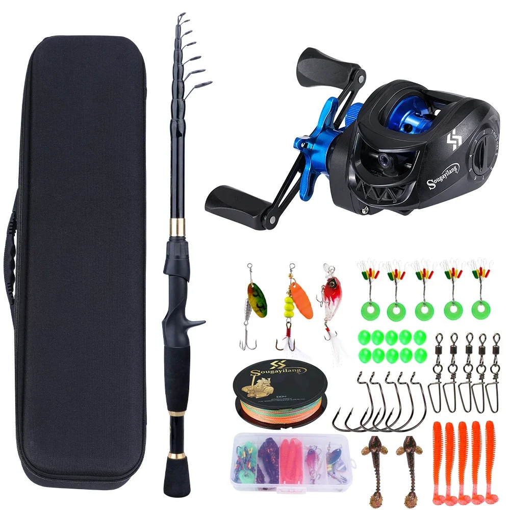 Carrete Y Caña De Baitcasting Combinación De Carrete Y Caña De
