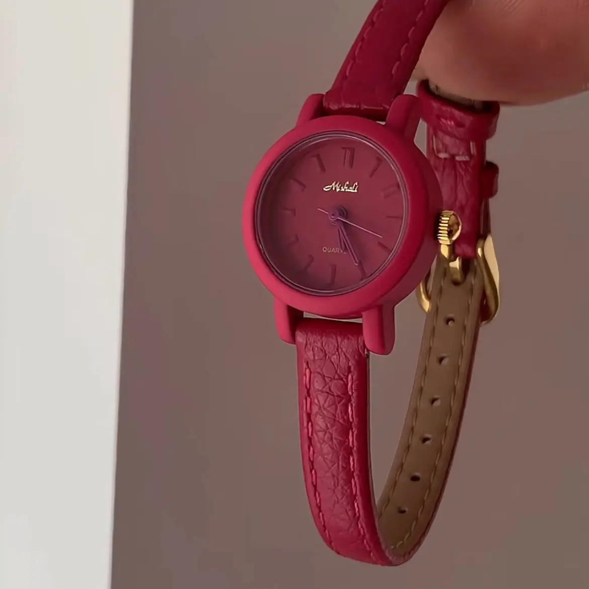 New-popular-women-s-watches-candy-colored-Genuine-Leather-belts-Girl ...