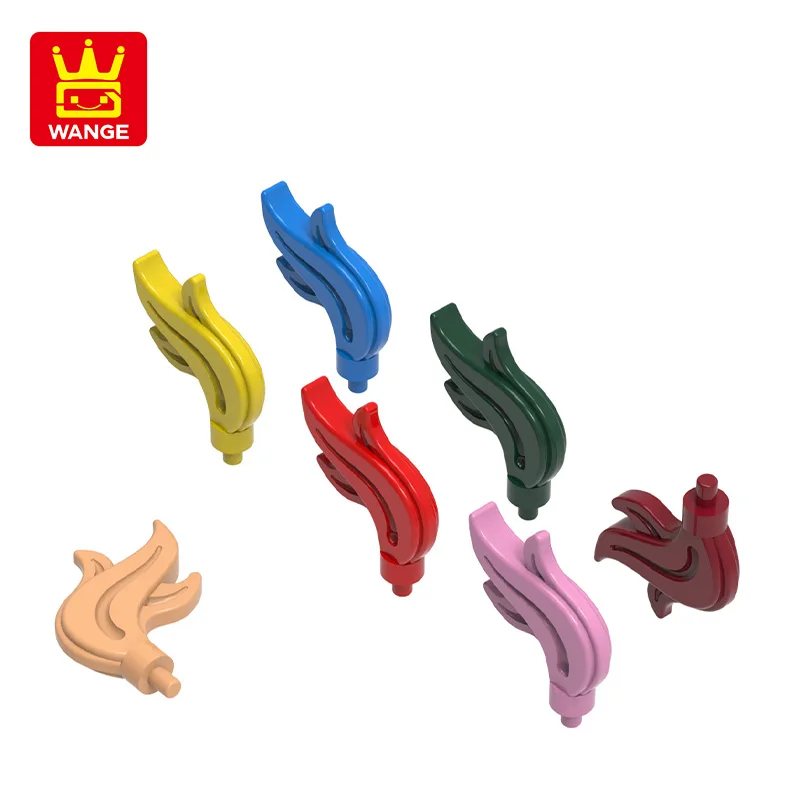 

20Pcs/lot Flame Feathers Gonna Hat Building Block Moc Color Accessories Compatible with 64647 Brick DIY Children's Toy