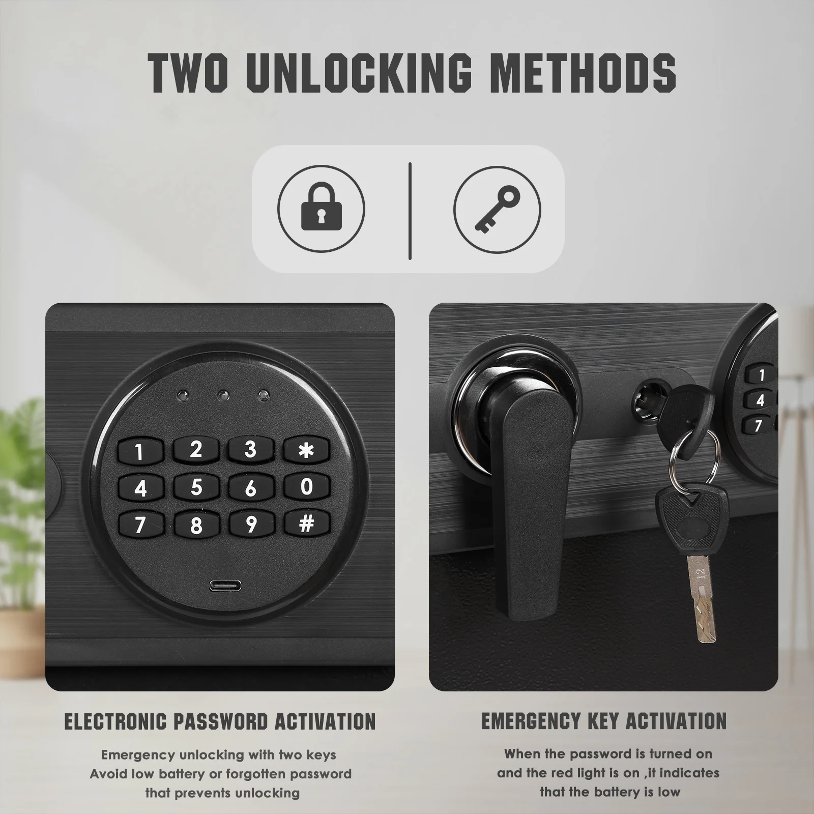 Safe Fireproof Slot Lock Box with Digital Combination Anti-Fishing Safe Box Security Money Safe for Cash Slips Expense Business