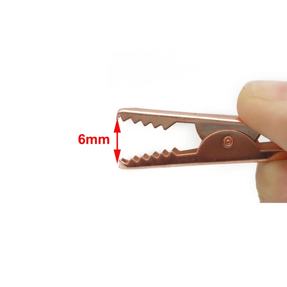 35mm Auto Battery Alligator Clip Pure Copper Crocodile Electrical Clamps Testing Probe Meter Boot 10PCS