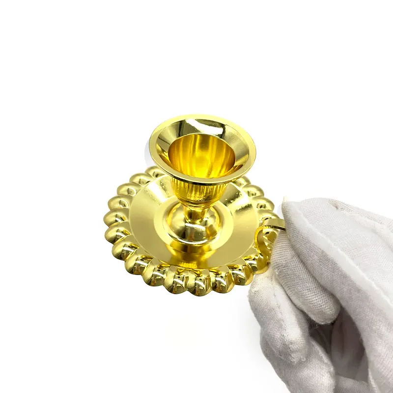 Orthodox Church Candlestick Zinc Alloy Candlestick for Religious Ceremonies Home Decor Family Prayer Corner Ornament