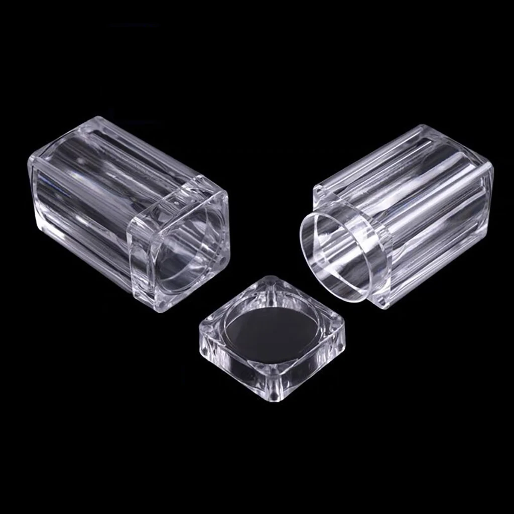 1Pcs Square Coin Tube Clear Acrylic Coin Holder Storage Box Container with Screw Lid for 27mm Coins Collection Supplies 5