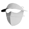 Polyester Ice Silk Mask Portable Sunshade Breathable Sunscreen Mask Outdoor With Brim Sun Protection Hats 6