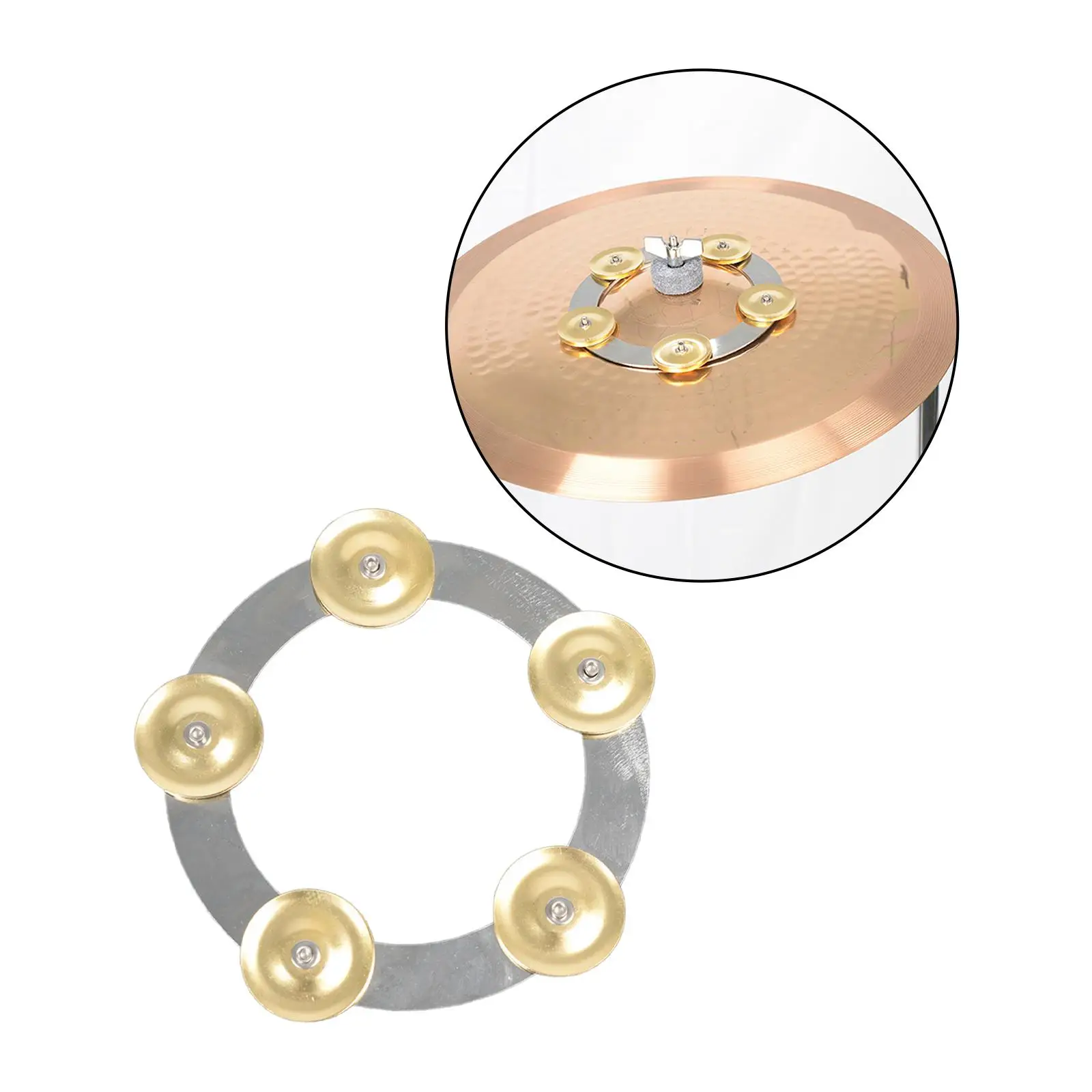 Cymbal Ching Tambourine Percussion Accessories for Kids Adults Ensemble KTV