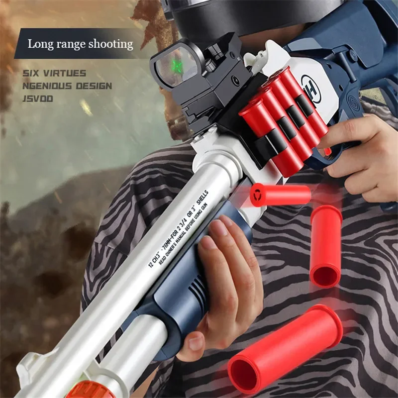 Toy Gun XM1014 Shotgun Spray Toys s686 Shell Throwing Soft Bullet Boy Battle Weapon Model Soft Bullet Toy Gun Children Gifts 3
