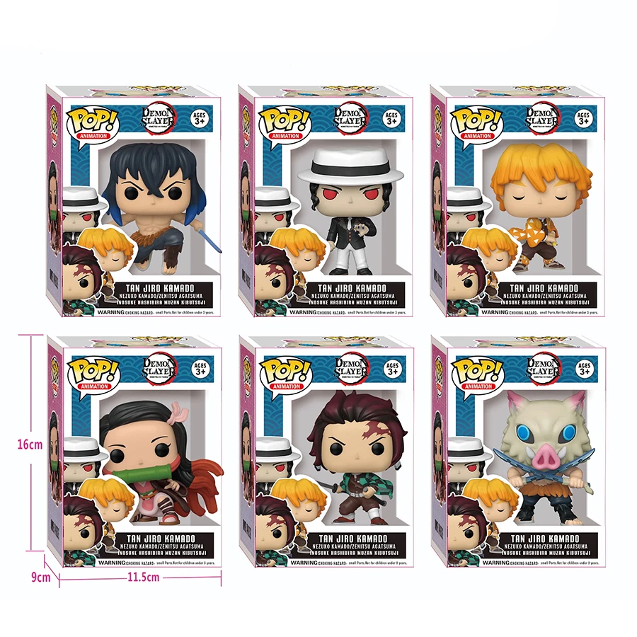 Виниловая кукла Funko pop рассекающая демонов модель Tanjiro Kamado #867 Nezuko #868 ZENITSU AGATSUMA #869 игрушки INOSUKE HASHIBIRA #870