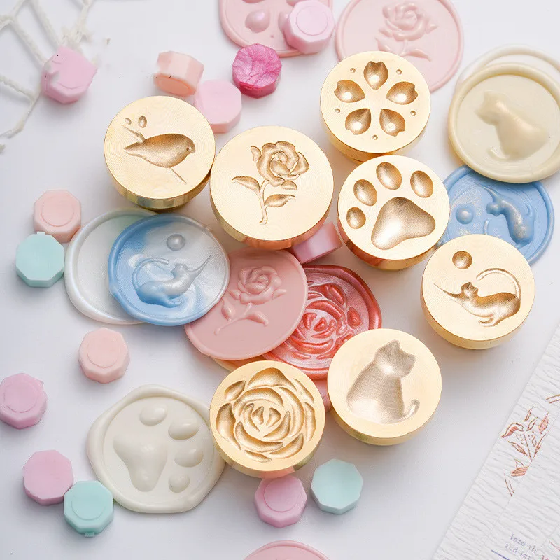 Flowers Fire Paint Wax Seals Stamps Stereo Rose Embossed Stamp DIY Wedding  Decoration Invitations Scrapbooking Postal Supplies - AliExpress