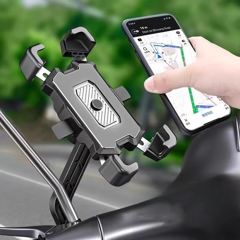360° Rotatable Bicycle Mobile Phone Holder Shockproof Phone Holder for Riding MTB Bike Motorcycle Cycling Non-slip Stand Bracket