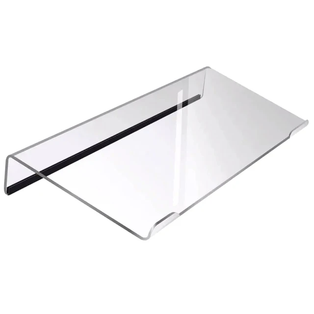 Supporto Tastiera In Acrilico Trasparente - 43x15x3 Cm, Ergonomico, Antiscivolo, Per PC E Ufficio - Foto 10