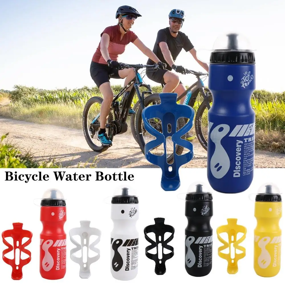 Bicycle Water Bottle 750ml Bicycle Waterbottle Mountain Road Bike Water Bottle Outdoor Cycling Kettle Portable with Bottle Holder Bike Accessory Drop