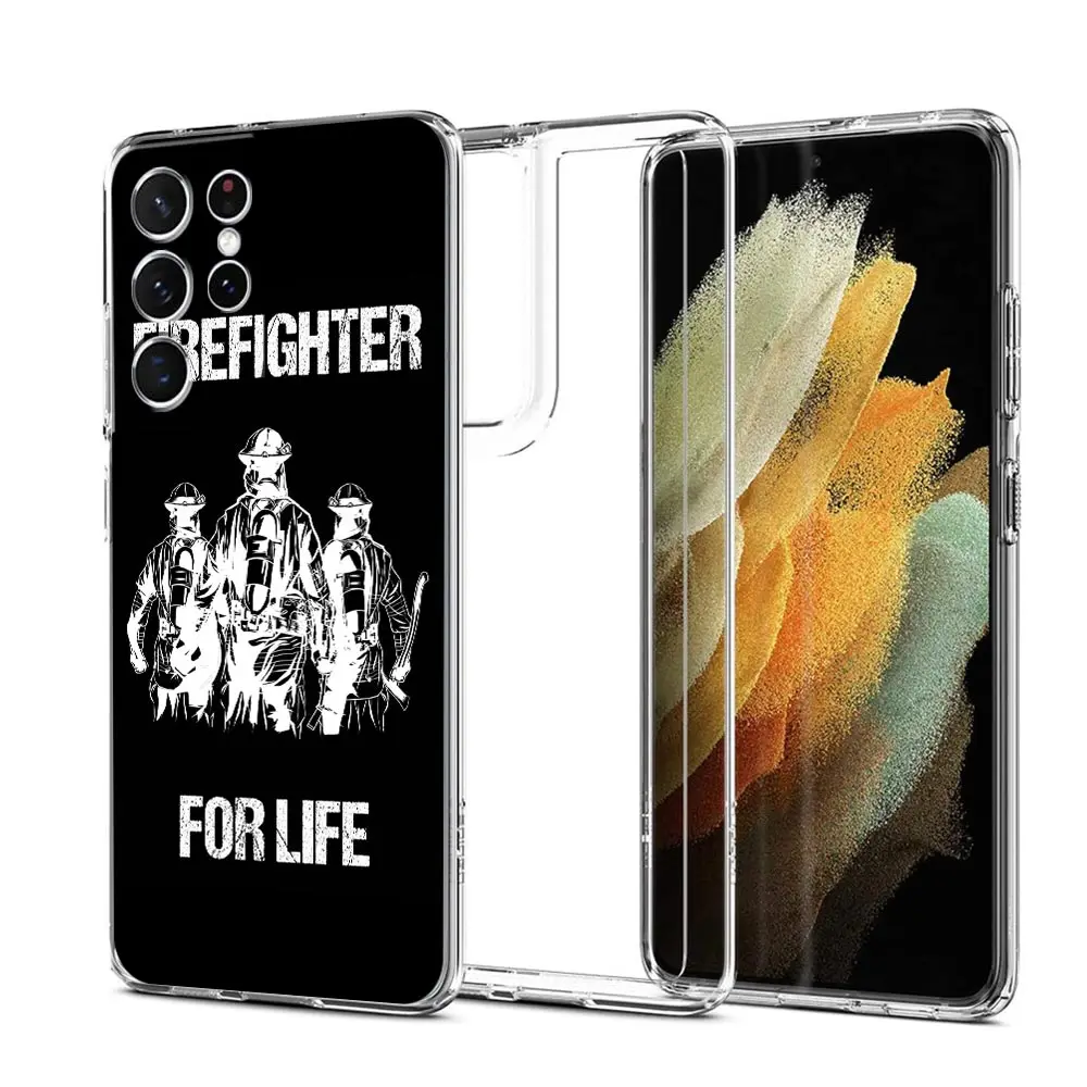 Firefighter Heroes Fireman Clear Phone Case