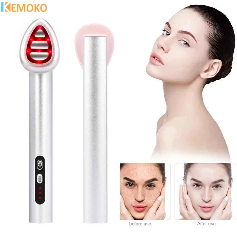 

Microcurrent EMS Facial Wand Face Massager Red Ligh Facial Fade Eye Fade lip lines Dark Circle Wand Therapy Infrared Beauty Care