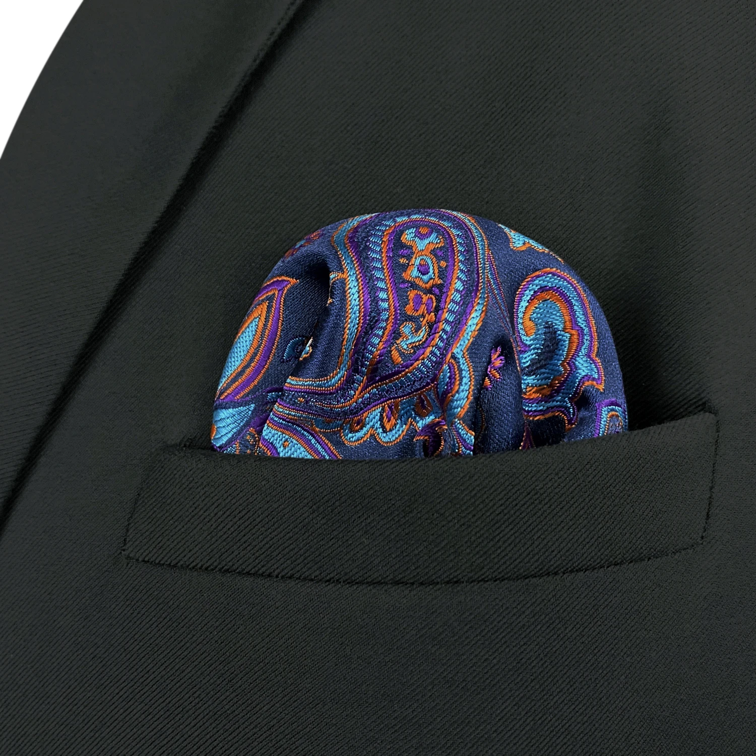 Colorful Mens Pocket Square Multicolor Dot Paisley Classic Wedding Silk Handkerchief Business Jacquard Hanky